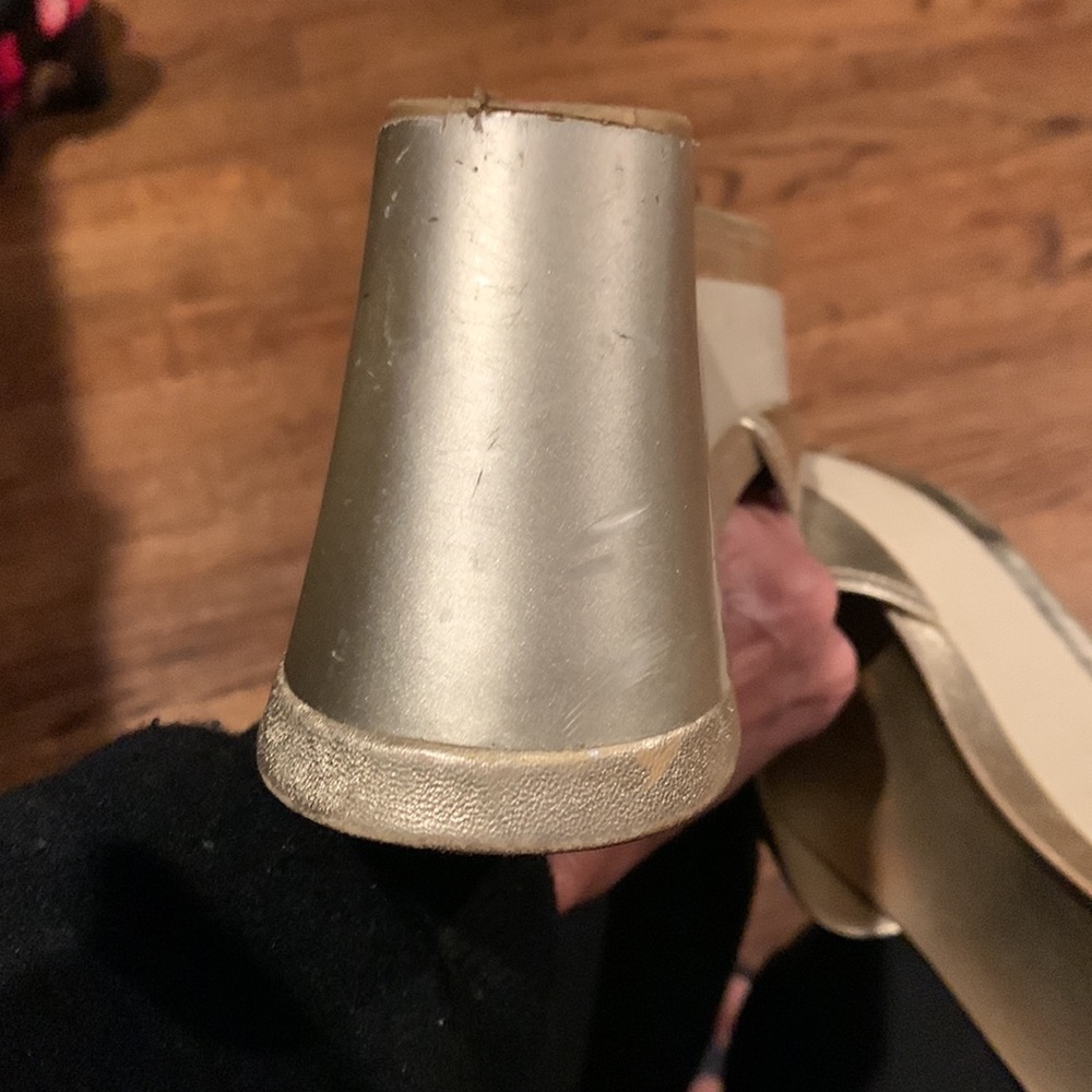 Gold Prada slip on wedges size 38 - Picture 10 of 12